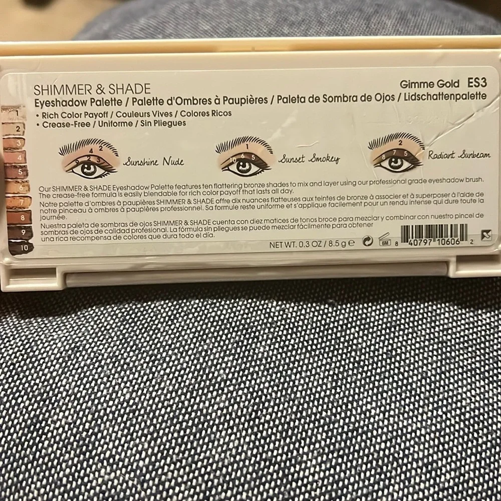 NWT Flower Gimme Gold Eyeshadow Palette